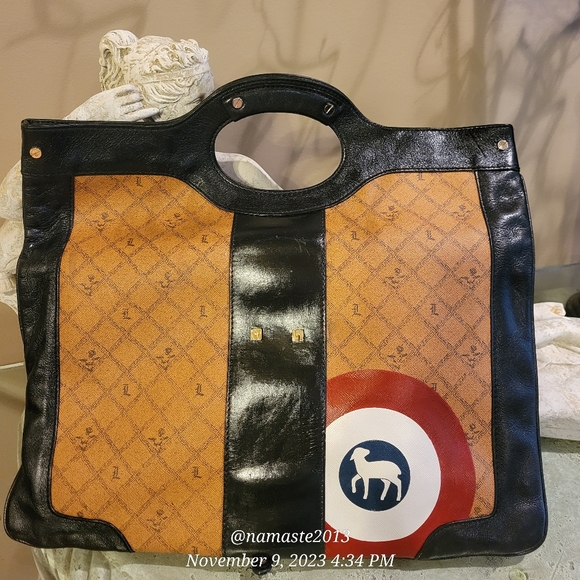 L.A.M.B. by Gwen Stefani Bullseye Convertable Crossbody Clutch Laptop bag #625 - Picture 5 of 13